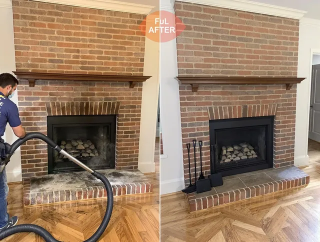 Hawthorne Chimney Sweep carefully sanitizing a fireplace in Hawthorne, CA