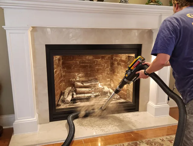 Fireplace cleaning performed by Hawthorne Chimney Sweep in Hawthorne, CA
