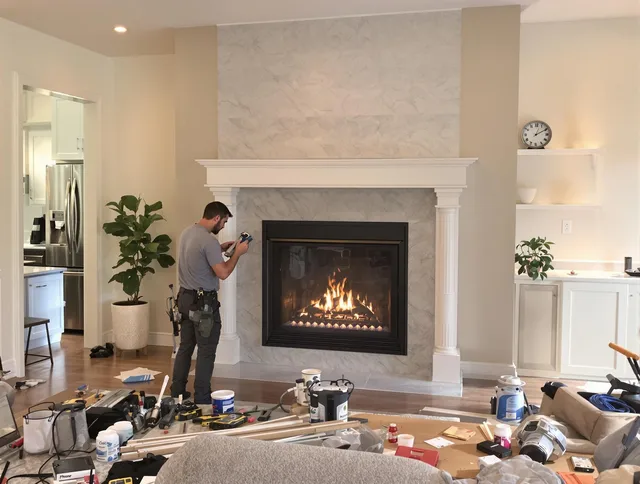 Newly installed fireplace by Hawthorne Chimney Sweep in Hawthorne, CA